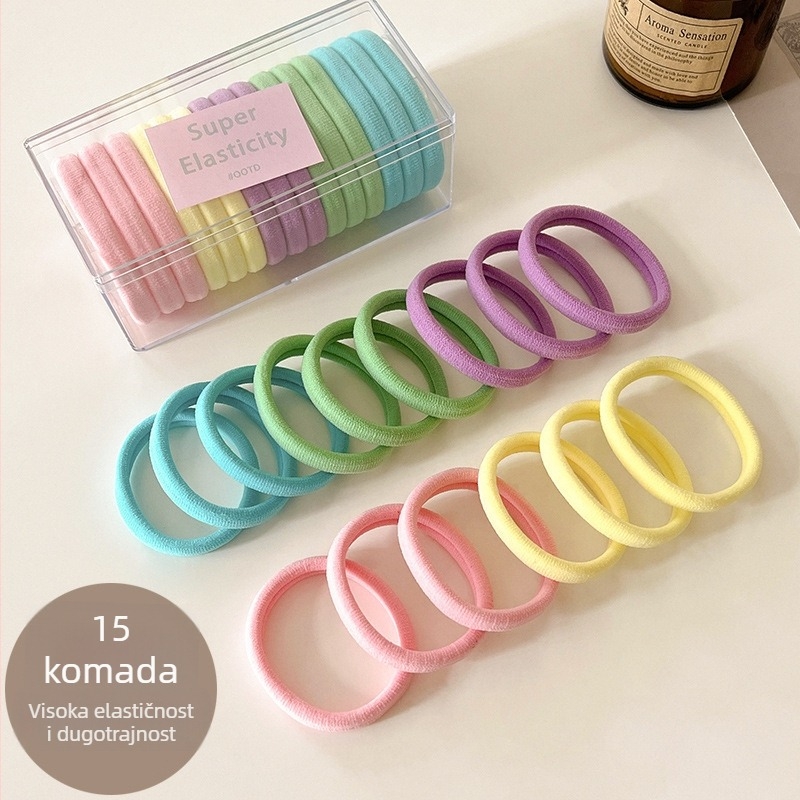 Prepletena gumica za kosu od užeta – jednostavan, elegantan dizajn, visoka elastičnost, izdržljivost