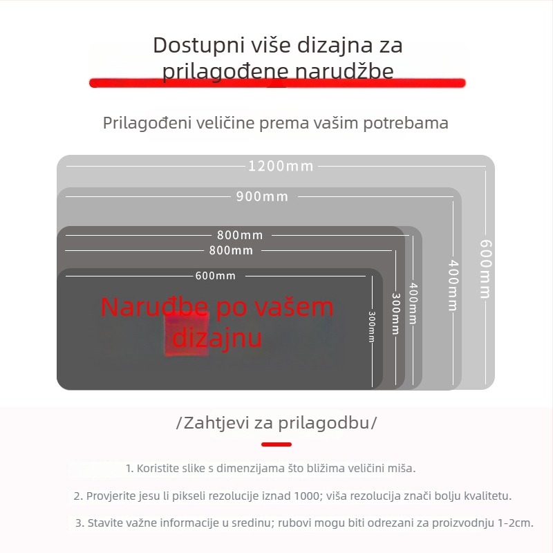 Podloga za miš s kalendarom – stolna podloga, protuklizna, prirodni kaučuk, otisak toplinskim prijenosom