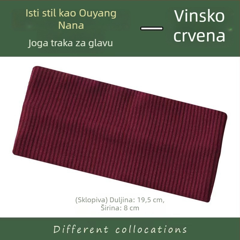 Sportska traka za glavu za fitness i trčanje, upija znoj, unisex, jesen-zima, traka za čelo i kosu za pranje lica