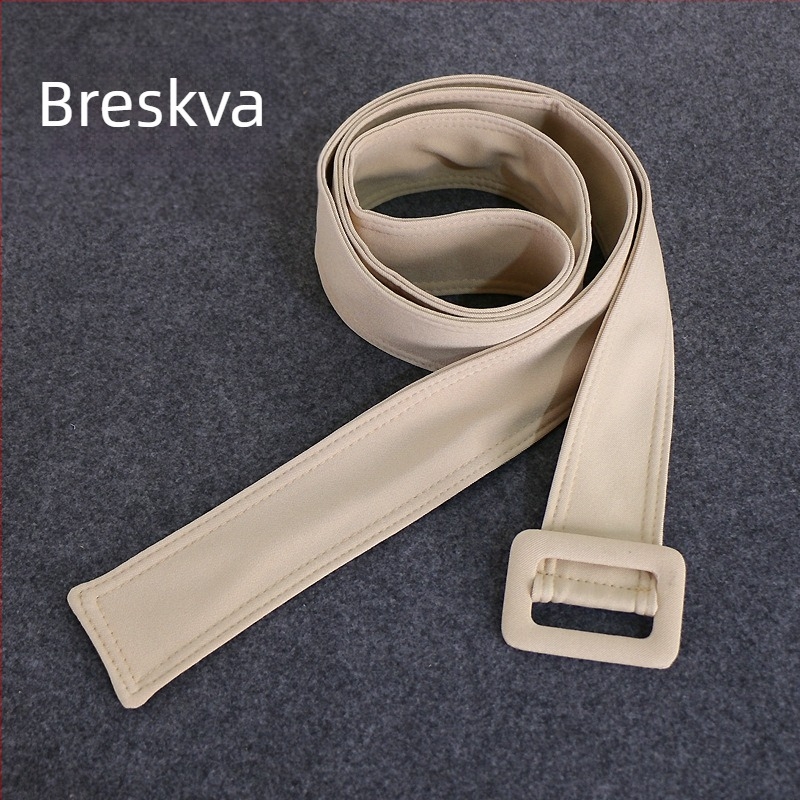 Ženski trench kaput s platnenim pojasom, jednostavan svakodnevni stil, široki pojas (Materijal: tkanina; Materijal kopče pojasa: legura; Način zatvaranja: kopča s pinom; Širina pojasa: >4 cm)