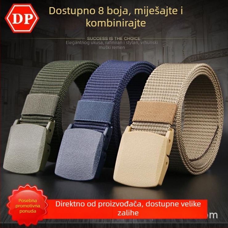 Najlon pojas za muškarce, taktički vanjski, s automatskom plastičnom kopčom – širina 2-4 cm, stil All-Match