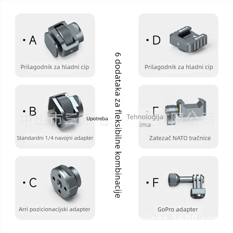 LEAPLIGHT Metalni Čarobni Držač, Proširivi, Univerzalni Stalni Držač za Pametne Telefone, Tablete i Kamere — Legura