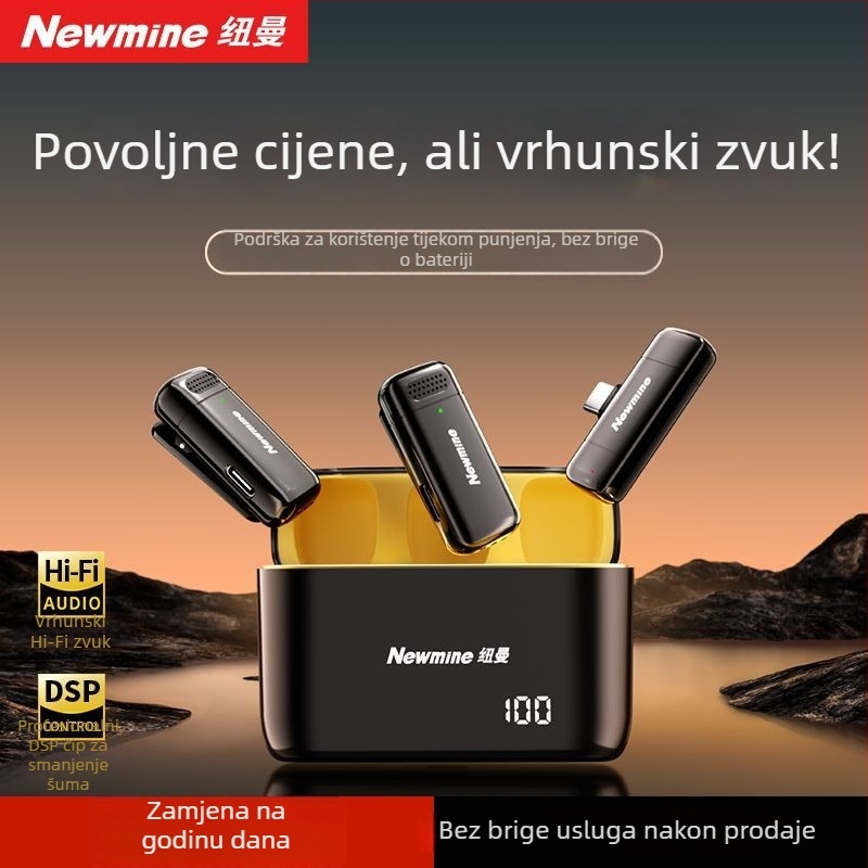 Newman MC200 Lavalier mikrofon s omnidirekcijskim prijemom, ugrađena baterija 300–500 mAh, vijek trajanja baterije 6–8 h, SNR ≥85 dB