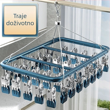 Klip za sušenje – Klip od aluminijske legure za čarape s nehrđajućim dijelovima, 50 komada, za donje rublje, čarape, šalice i kravate, branda Heron