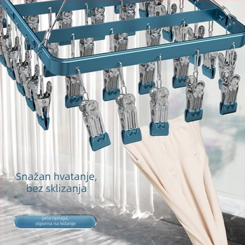 Klip za sušenje – Klip od aluminijske legure za čarape s nehrđajućim dijelovima, 50 komada, za donje rublje, čarape, šalice i kravate, branda Heron