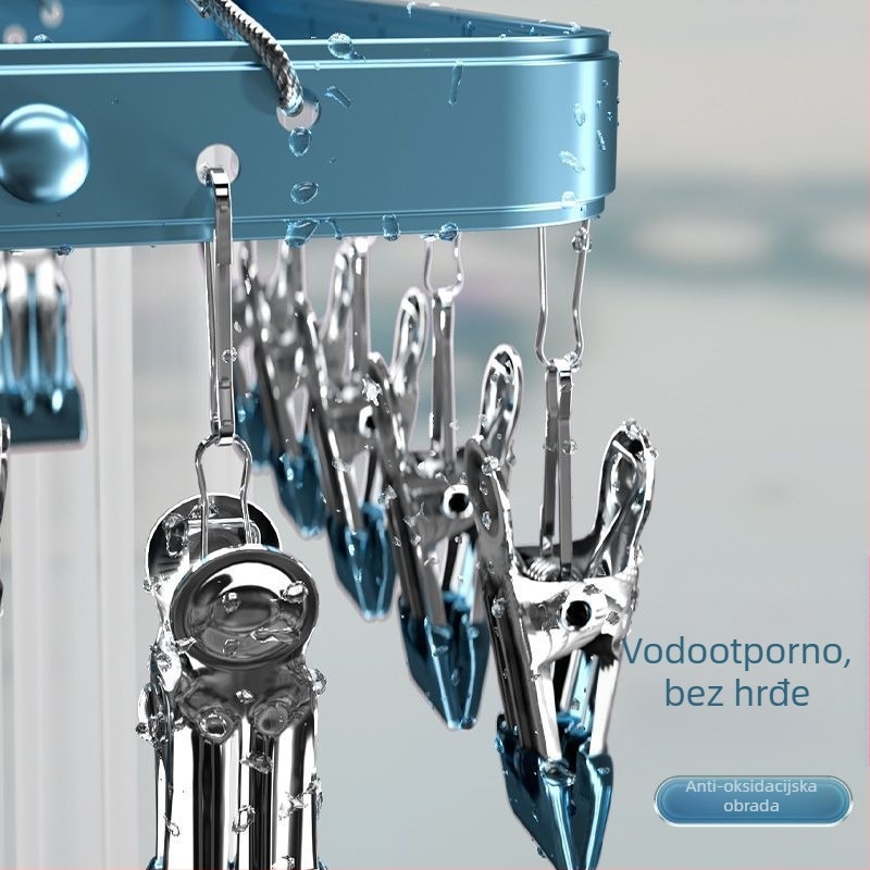 Klip za sušenje – Klip od aluminijske legure za čarape s nehrđajućim dijelovima, 50 komada, za donje rublje, čarape, šalice i kravate, branda Heron