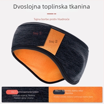 Unisex vunene zaštitne za uši za jesen i zimu, tople i otporne na vjetar, monokromni uzorak