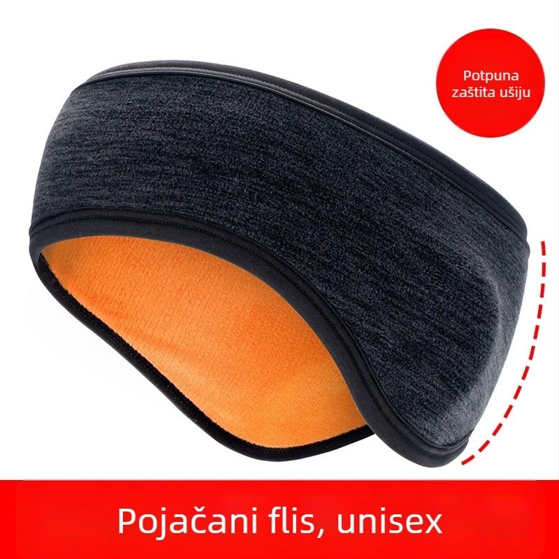 Unisex vunene zaštitne za uši za jesen i zimu, tople i otporne na vjetar, monokromni uzorak