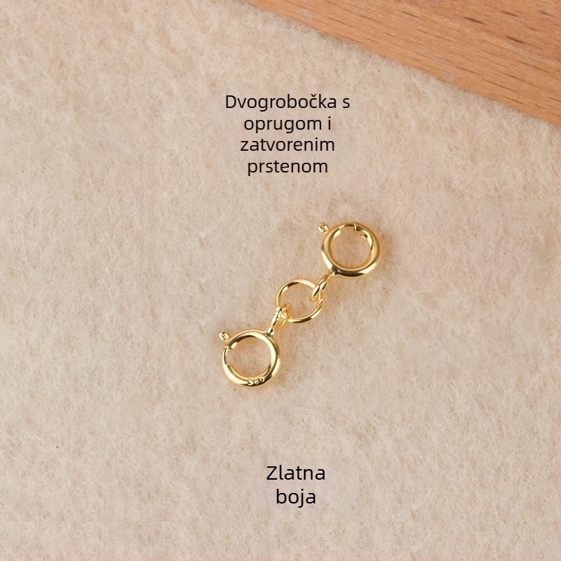 S925 srebrni spirijalni zatvarač s perlnom konektorom, ručna izrada, dodatak za nakit, Jerry