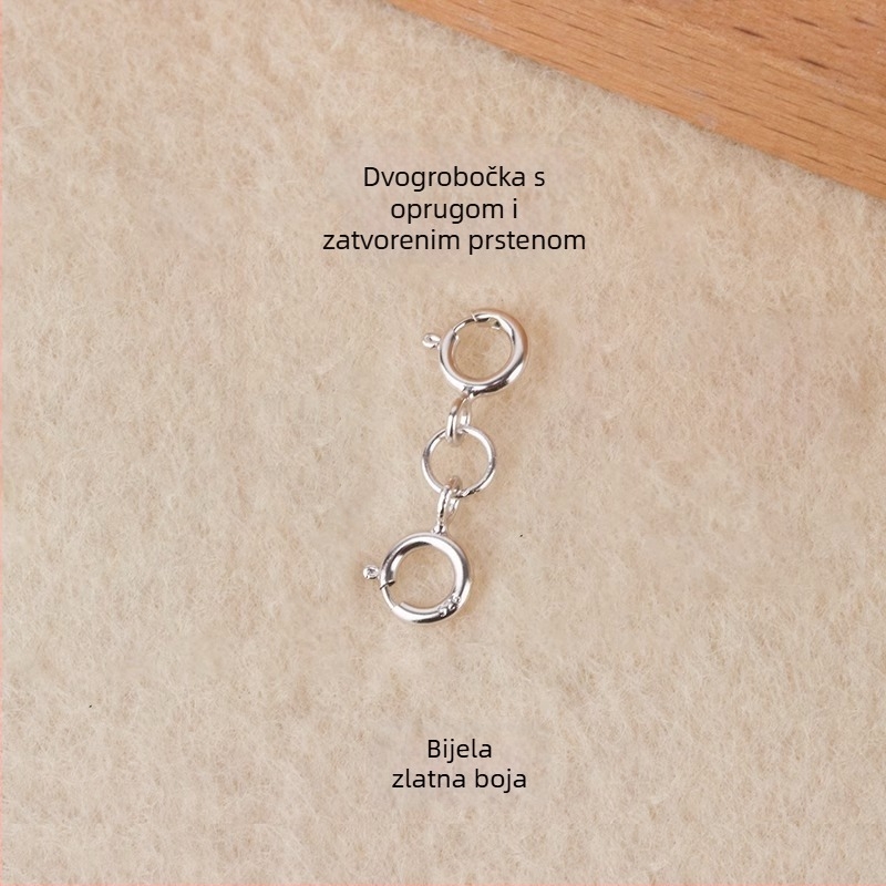 S925 srebrni spirijalni zatvarač s perlnom konektorom, ručna izrada, dodatak za nakit, Jerry