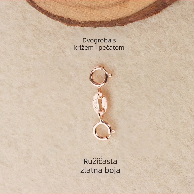 S925 srebrni spirijalni zatvarač s perlnom konektorom, ručna izrada, dodatak za nakit, Jerry