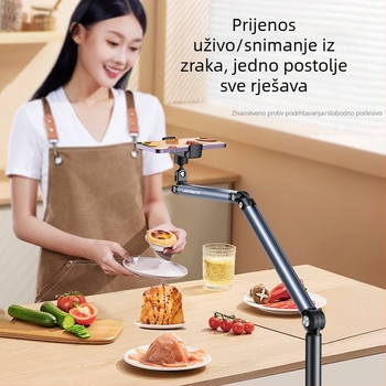 Držač za mobitel za snimanje iznad, fotografiranje hrane, crtanje, snimanje videa i prijenos uživo, magnetsko pričvršćivanje za tablet