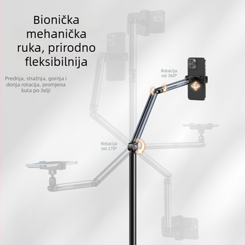 Držač za mobitel za snimanje iznad, fotografiranje hrane, crtanje, snimanje videa i prijenos uživo, magnetsko pričvršćivanje za tablet