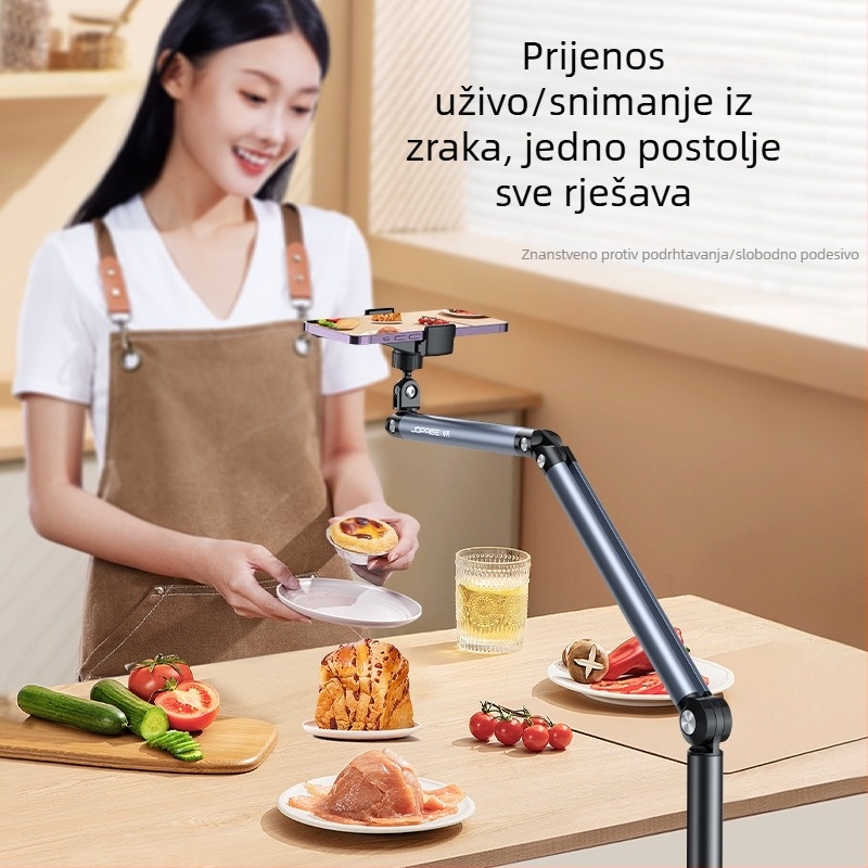 Držač za mobitel za snimanje iznad, fotografiranje hrane, crtanje, snimanje videa i prijenos uživo, magnetsko pričvršćivanje za tablet