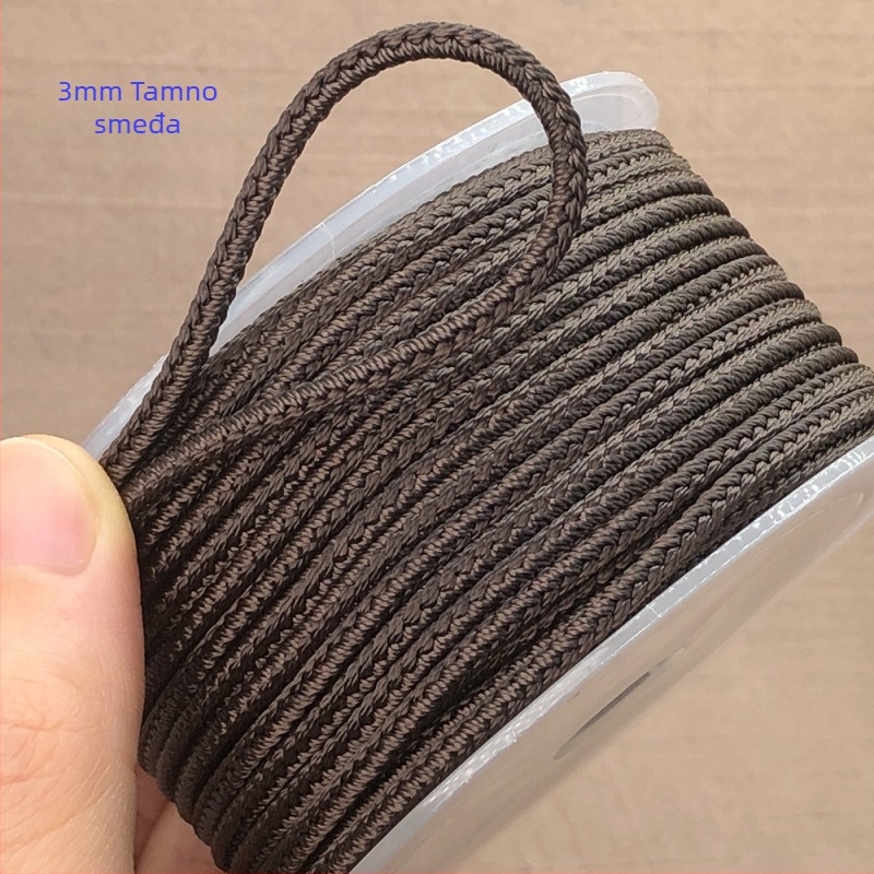 Ruyi konac za jade privjesak, ručno izrađeno, tkan, s perlicama