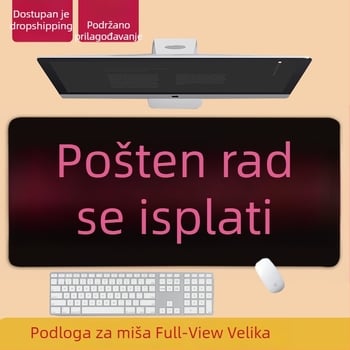 Velika podloga za miš s zabavnim tekstom, debeli šivani rub, stolna podloga u stilu crtani film, 800×300×3 mm