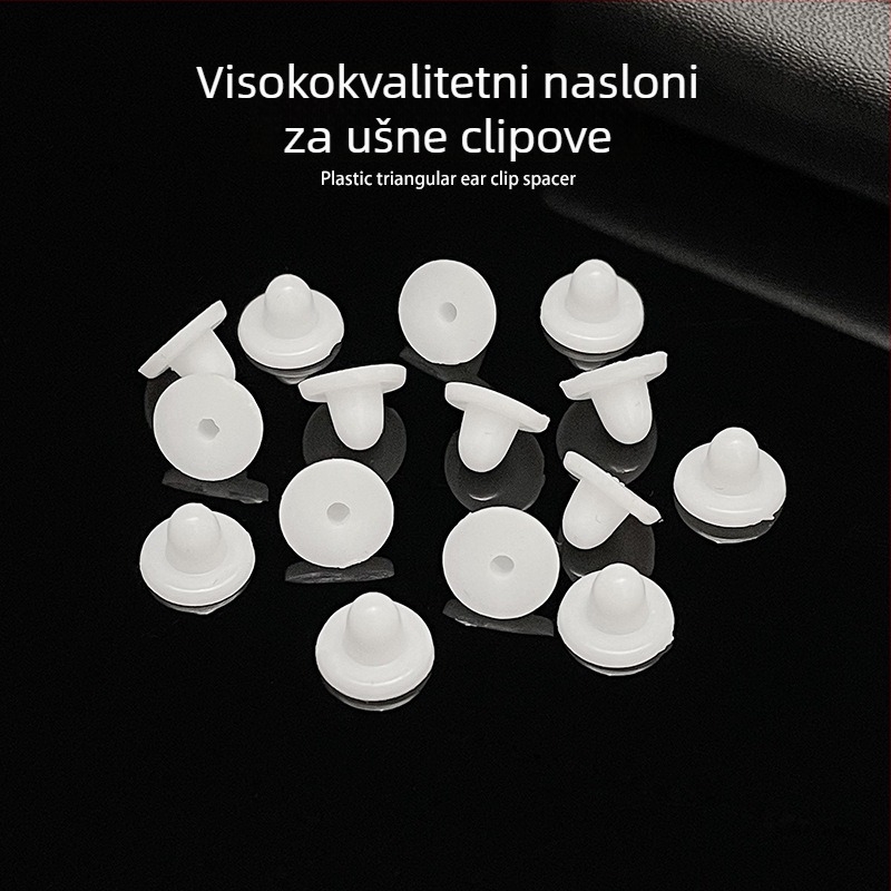 Velika trokutasta podloška za naušnice na klipsu, protiv bolova, plastika, zima 2021