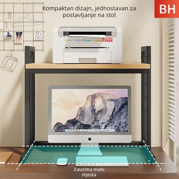 Dvostruki stolni organizator za pisač i računalo, prilagodljiv