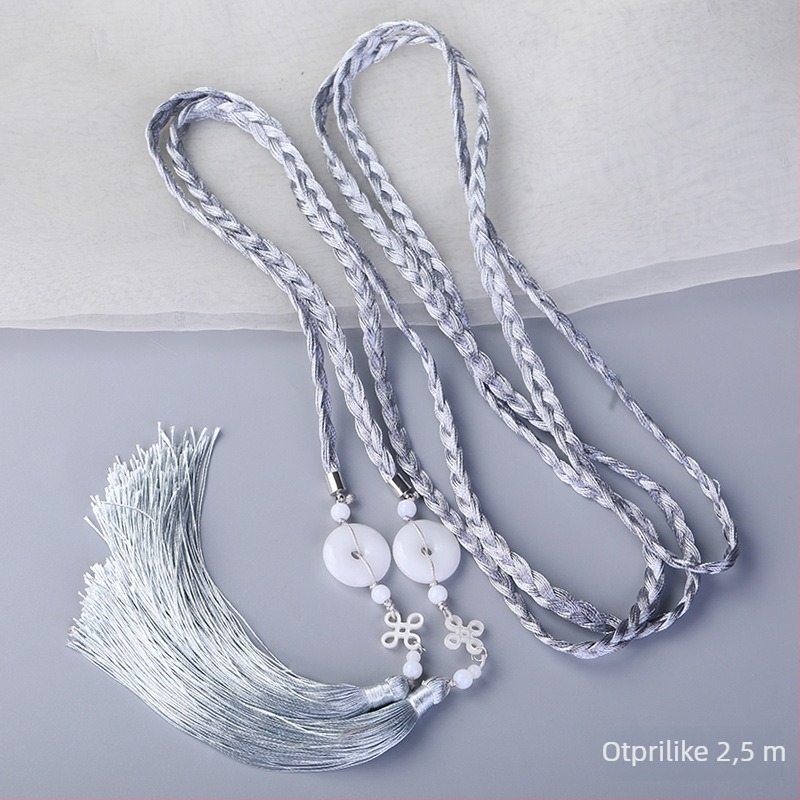 Unisex kaiš s resicama i jade privjeskom, drevni stil, Miyagi varijanta, zimsko izdanje 2023, individualno pakiranje