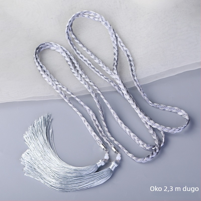 Unisex kaiš s resicama i jade privjeskom, drevni stil, Miyagi varijanta, zimsko izdanje 2023, individualno pakiranje