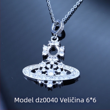 Viseći lanac sa dvanaest znakova zodijaka, prazan privjesak, 10×10 mm, novi model