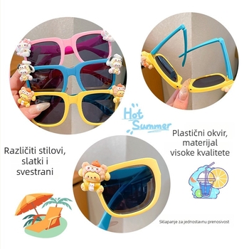 Dječje sunčane naočale UV400 - Cjelom okvir, leće od smole, PC okvir, ovalni oblik