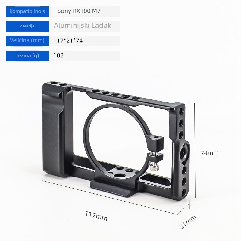 Kamera kavez od aluminijskog legura za DSLR/Mirrorless s pločom brzog oslobađanja, maksimalno opterećenje 5 kg (Eagle Scene)