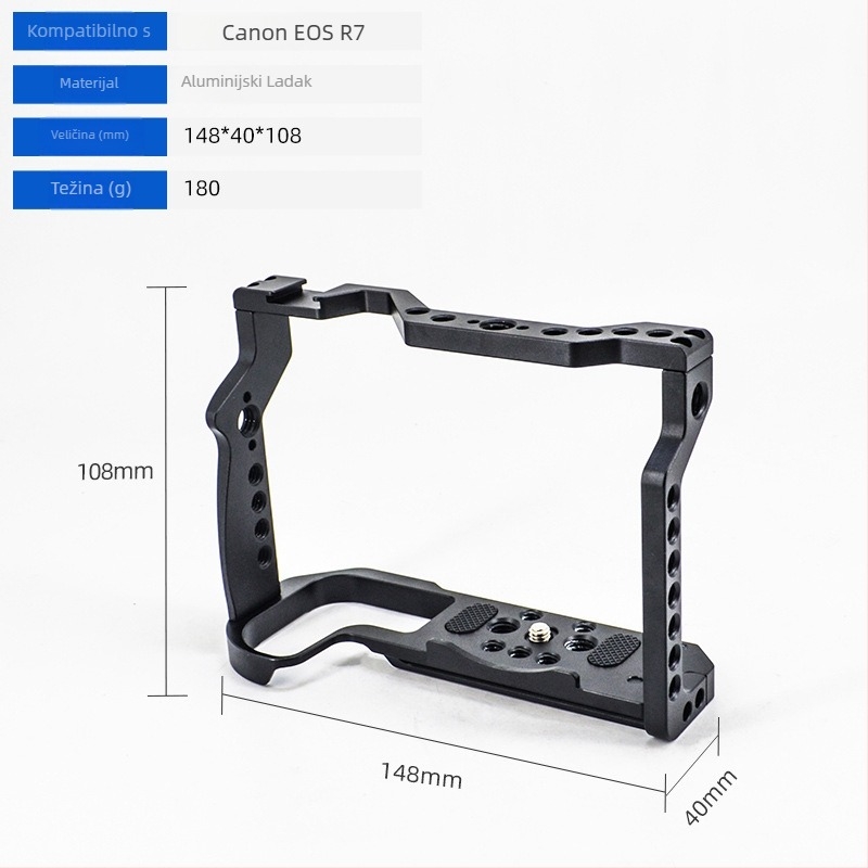 Kamera kavez od aluminijskog legura za DSLR/Mirrorless s pločom brzog oslobađanja, maksimalno opterećenje 5 kg (Eagle Scene)