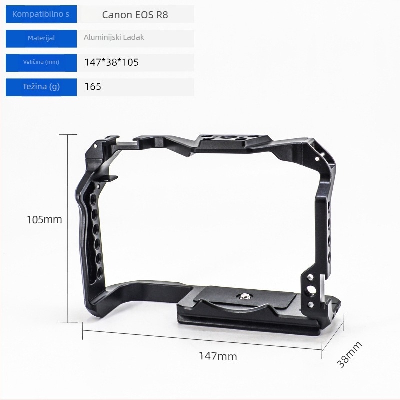 Kamera kavez od aluminijskog legura za DSLR/Mirrorless s pločom brzog oslobađanja, maksimalno opterećenje 5 kg (Eagle Scene)