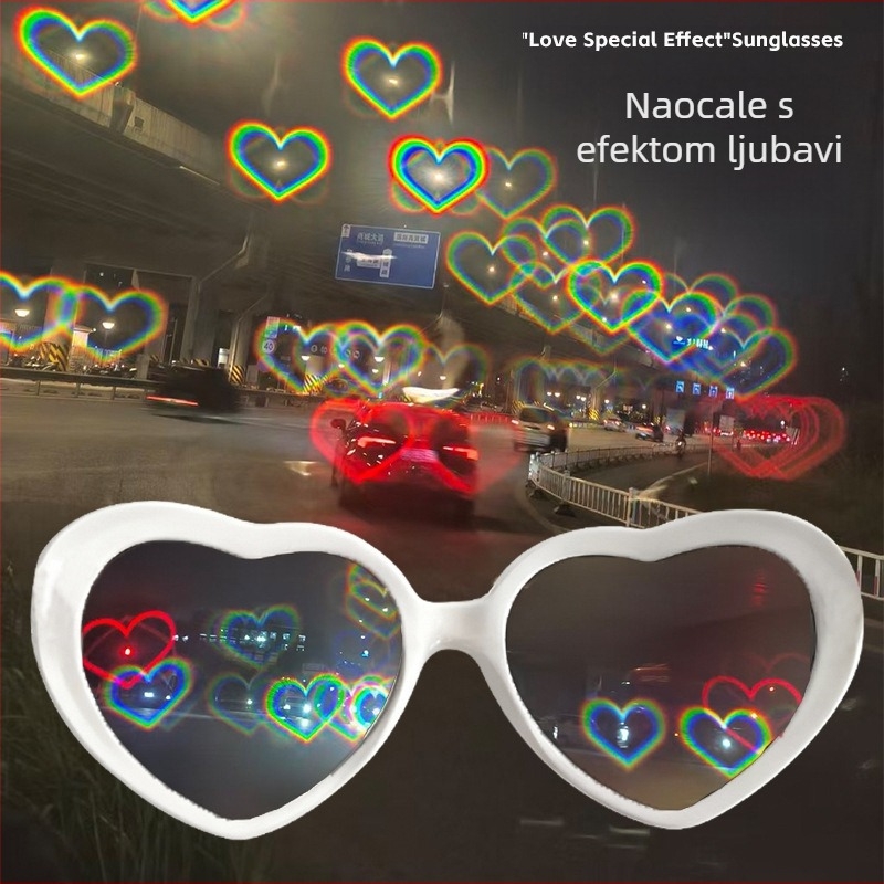 Forest Fox naočale sa učinkom srca svjetla, okvir s punim ramom, unisex, materijal PC, zima 2025