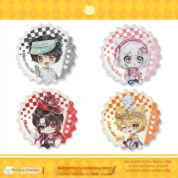 Mačji emajlni bedž – Mirror Series od Qimaojun: motivi Xiaojiu, Xiaotian, Wushuang, Skylark, Bat; miješani materijali; pakiranje u PP vrećici; anime merchandise