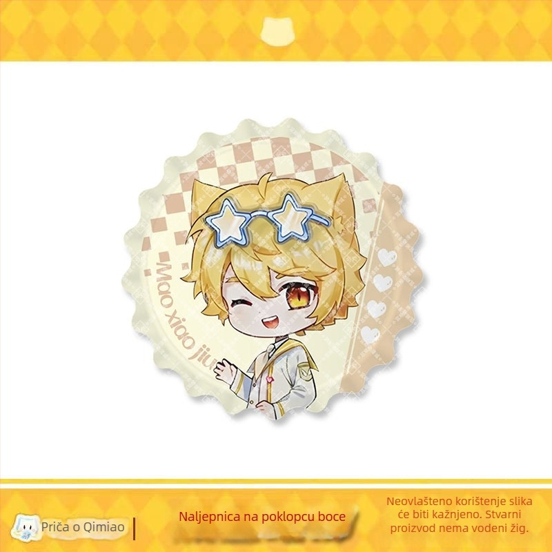 Mačji emajlni bedž – Mirror Series od Qimaojun: motivi Xiaojiu, Xiaotian, Wushuang, Skylark, Bat; miješani materijali; pakiranje u PP vrećici; anime merchandise