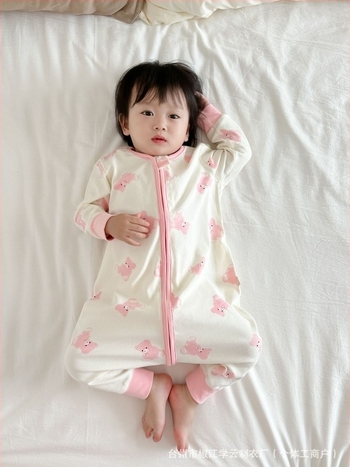 Dječja pidžama u korejskom stilu, jednoplošna noćna odjeća, 95% pamuk, debeli brušeni materijal, uzorci: životinje, crtani likovi, slova, cvijeće, za uzrast 1–3 godine