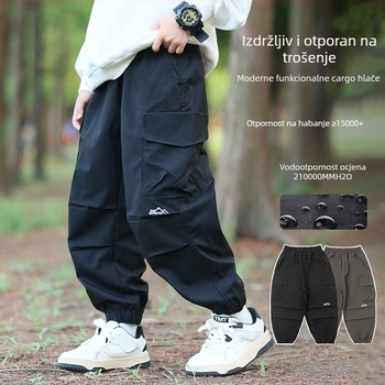 Dječje planinarske hlače - unisex, srednji pojas, 100% acetat vlakno, jesen-zima, stil radne odjeće