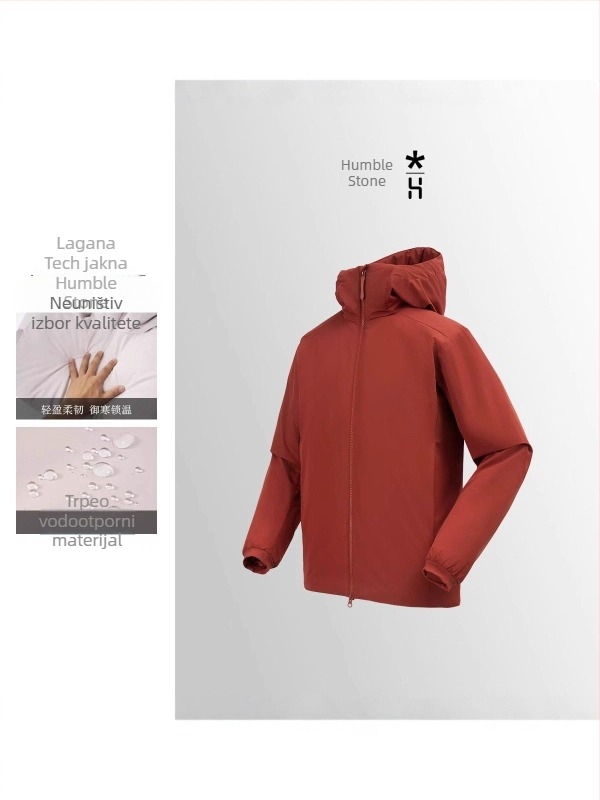 Jakna s poliesterskim punjenjem, kapuljačom, toplina i vjetrovita, zatvaranje na zip, džepovi sa zipom, street style