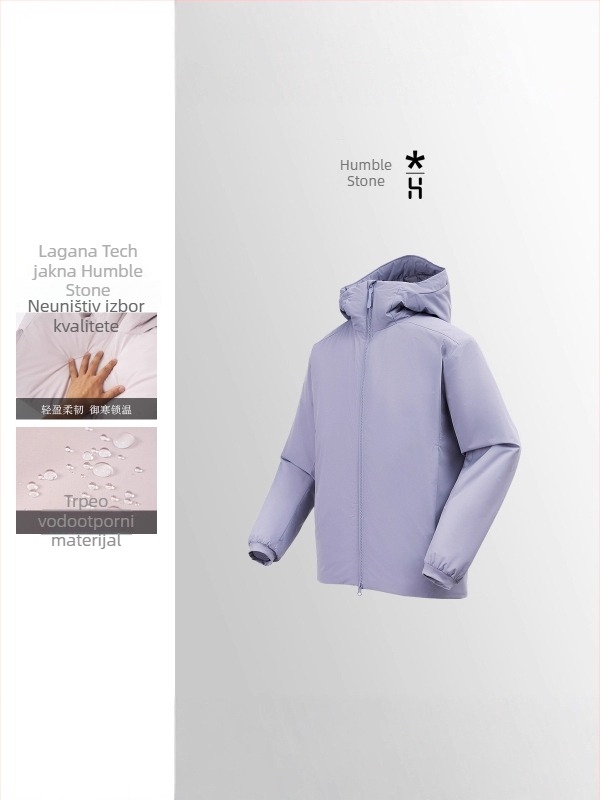 Jakna s poliesterskim punjenjem, kapuljačom, toplina i vjetrovita, zatvaranje na zip, džepovi sa zipom, street style