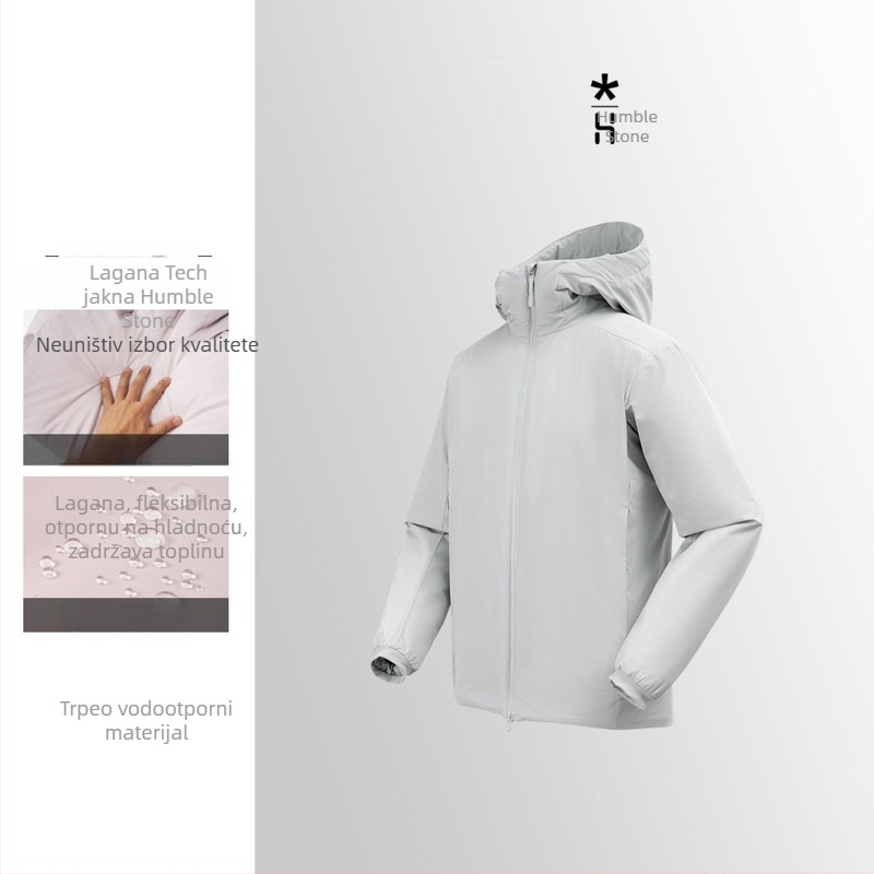 Jakna s poliesterskim punjenjem, kapuljačom, toplina i vjetrovita, zatvaranje na zip, džepovi sa zipom, street style