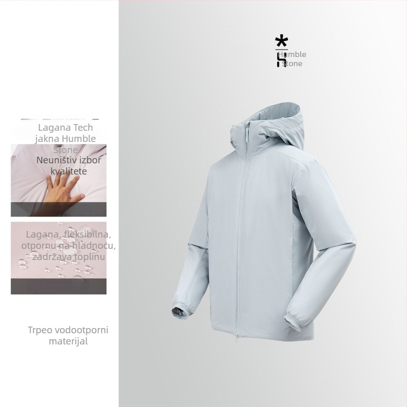 Jakna s poliesterskim punjenjem, kapuljačom, toplina i vjetrovita, zatvaranje na zip, džepovi sa zipom, street style