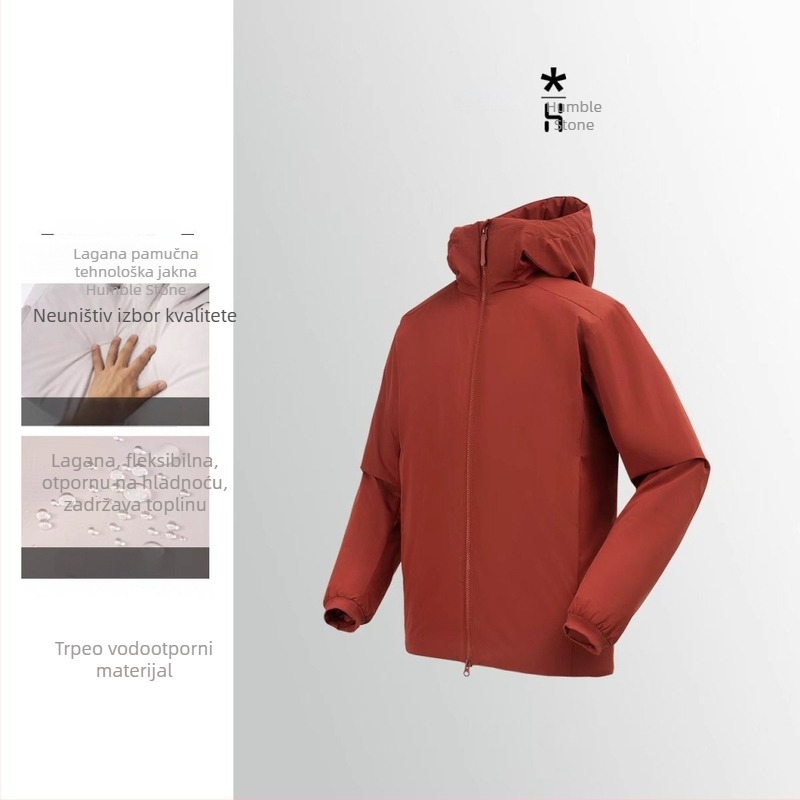 Jakna s poliesterskim punjenjem, kapuljačom, toplina i vjetrovita, zatvaranje na zip, džepovi sa zipom, street style