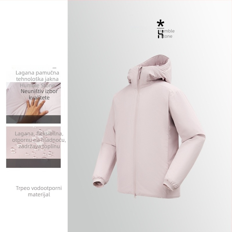 Jakna s poliesterskim punjenjem, kapuljačom, toplina i vjetrovita, zatvaranje na zip, džepovi sa zipom, street style