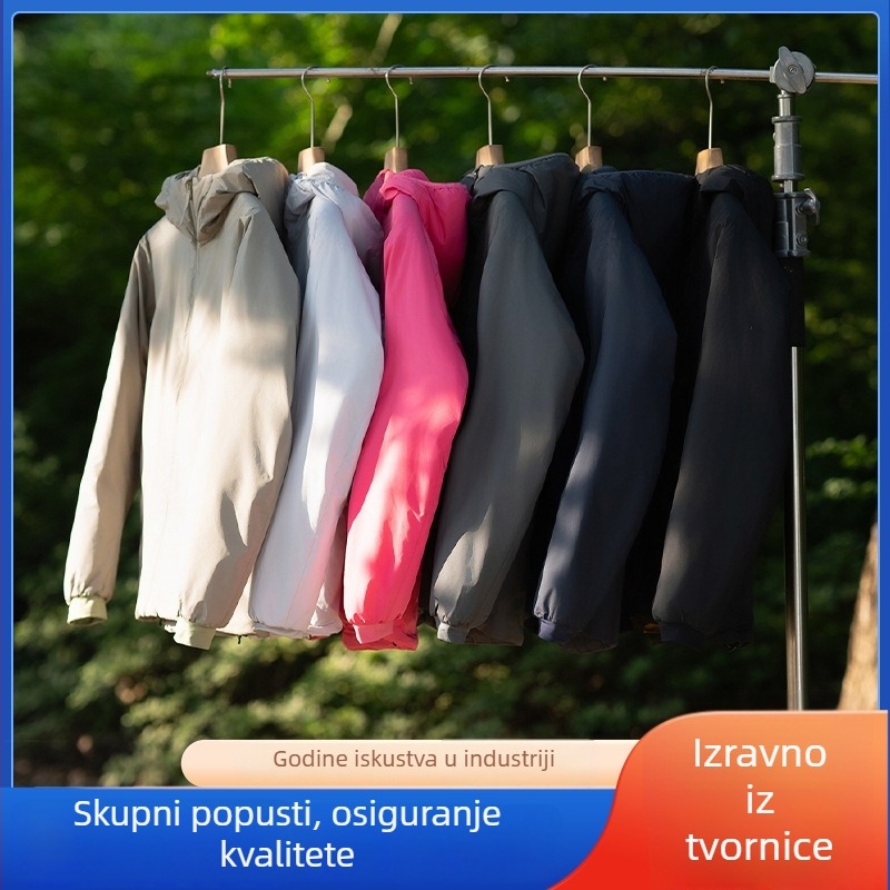 Unisex jakna s kapuljom od pamuka, toplim fleeceom za outdoor aktivnosti, planinarenje i šetnje