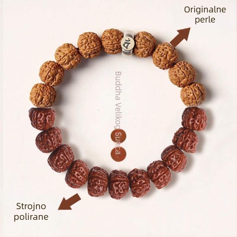 Vajra Bodhi narukvica za muškarce i žene, dvanaest znakova zodijaka, zaštitne perle od Rudraksha sjemenki