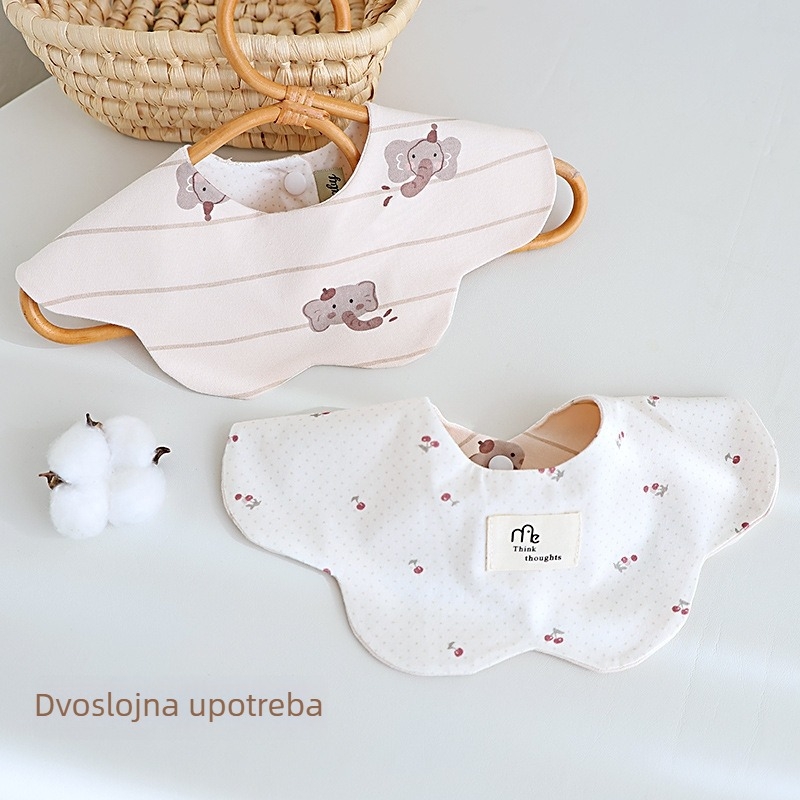 Vodootporni dječji bib od pamuka, s motivom priče i crtića, lagan za održavanje, za uzrast 0–3 godina, unisex