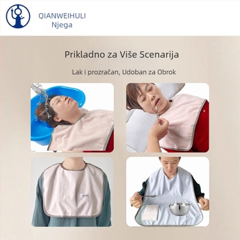 Odrasli bib, bambus vlakna, vodootporan i protiv curenja, lako se čisti, unisex