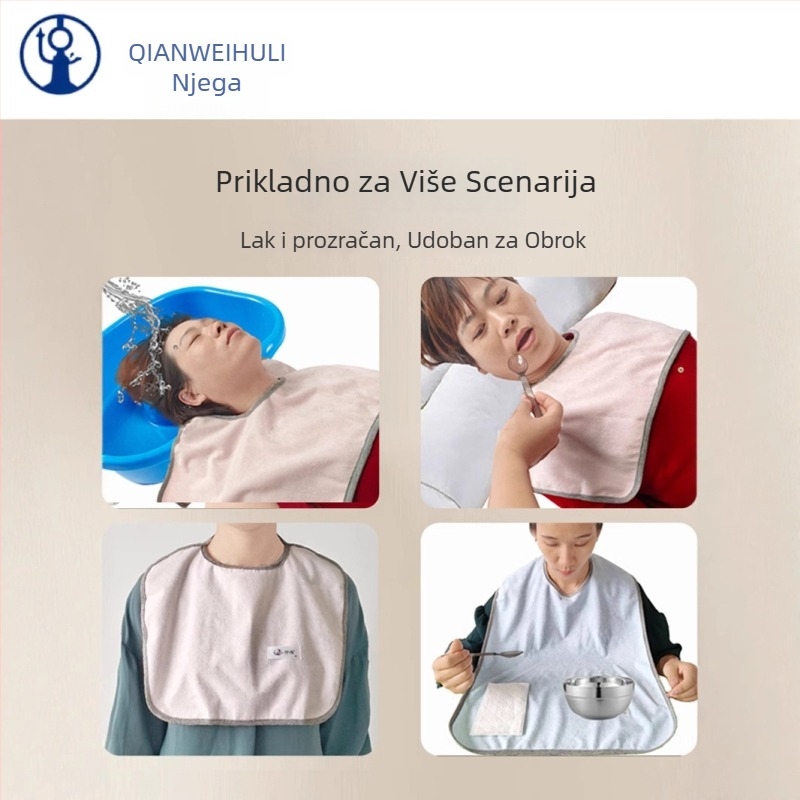 Odrasli bib, bambus vlakna, vodootporan i protiv curenja, lako se čisti, unisex