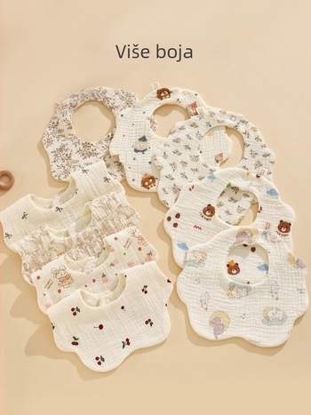 Baveta za bebe od pamuka, unisex, vodootporna gazica, motiv životinja i cvijeća, Sigurnosna kategorija A