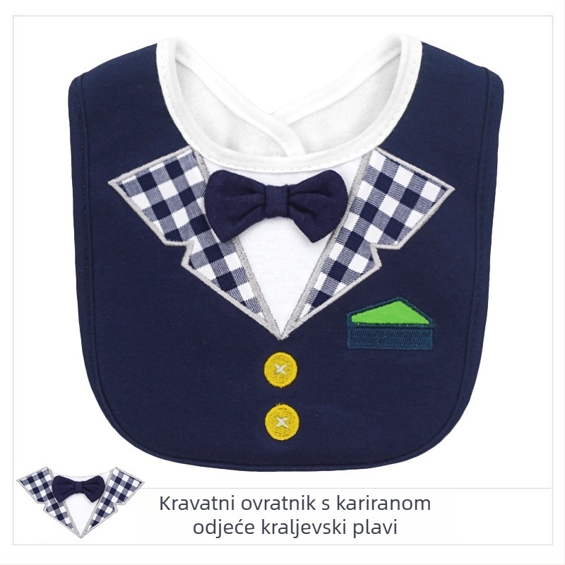 Trostruko slojevita vodootporna dječja salivarna kragna - osnova 80% pamuk, 20% poliester; obrasci: jednobojni/ apstraktni/ otisak; pogodno za bebe i malu djecu 0–3 godine