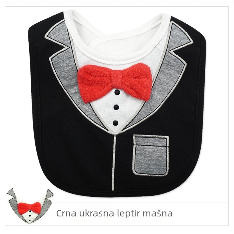 Trostruko slojevita vodootporna dječja salivarna kragna - osnova 80% pamuk, 20% poliester; obrasci: jednobojni/ apstraktni/ otisak; pogodno za bebe i malu djecu 0–3 godine