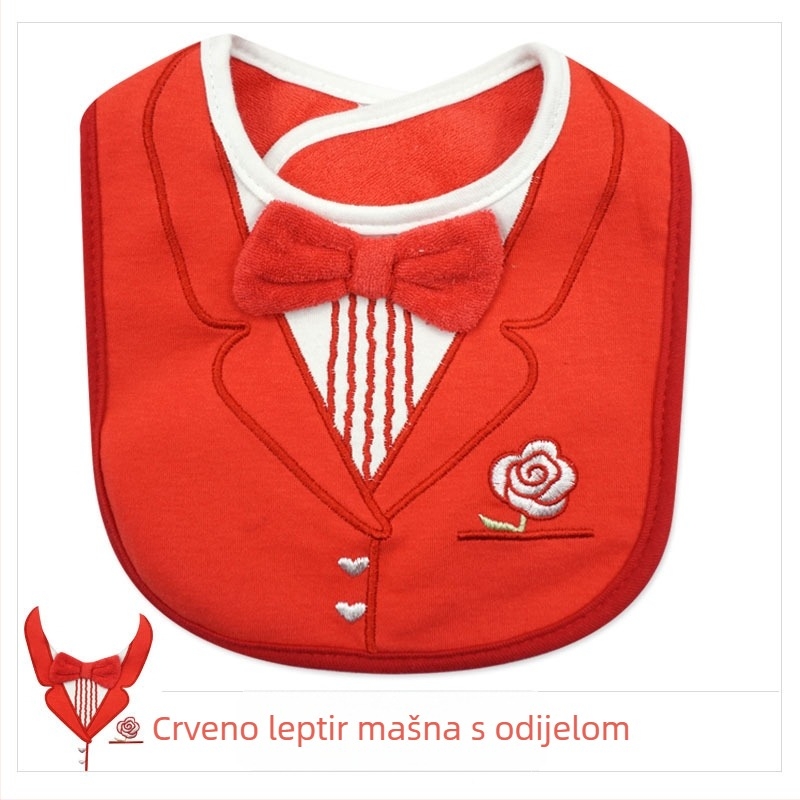 Trostruko slojevita vodootporna dječja salivarna kragna - osnova 80% pamuk, 20% poliester; obrasci: jednobojni/ apstraktni/ otisak; pogodno za bebe i malu djecu 0–3 godine