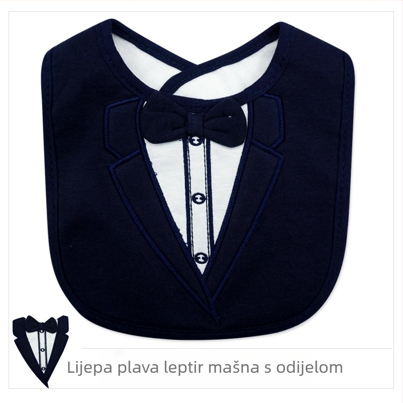 Trostruko slojevita vodootporna dječja salivarna kragna - osnova 80% pamuk, 20% poliester; obrasci: jednobojni/ apstraktni/ otisak; pogodno za bebe i malu djecu 0–3 godine